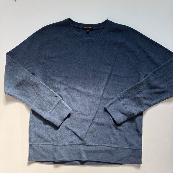 Banana Republic Men’s Waffle Crew Sweatshirt Mid-Weight Size Large - Picture 2 of 7